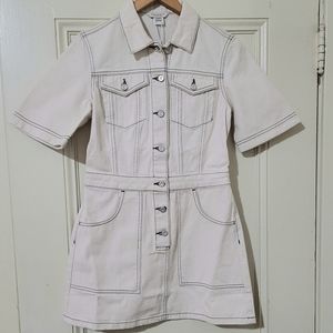 NWT FCUK Women's Rika-Seeded Denim Shirt Dress - 4